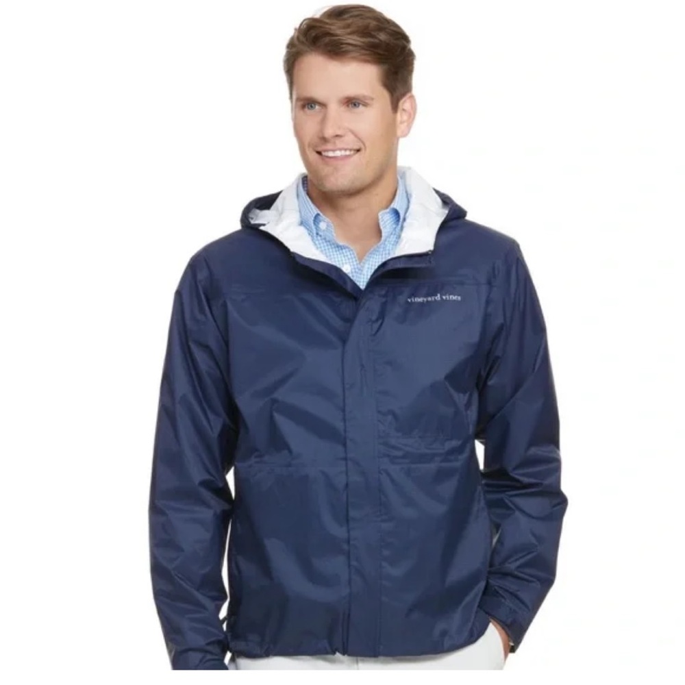 Vineyard Vines Men's Blue Raincoat